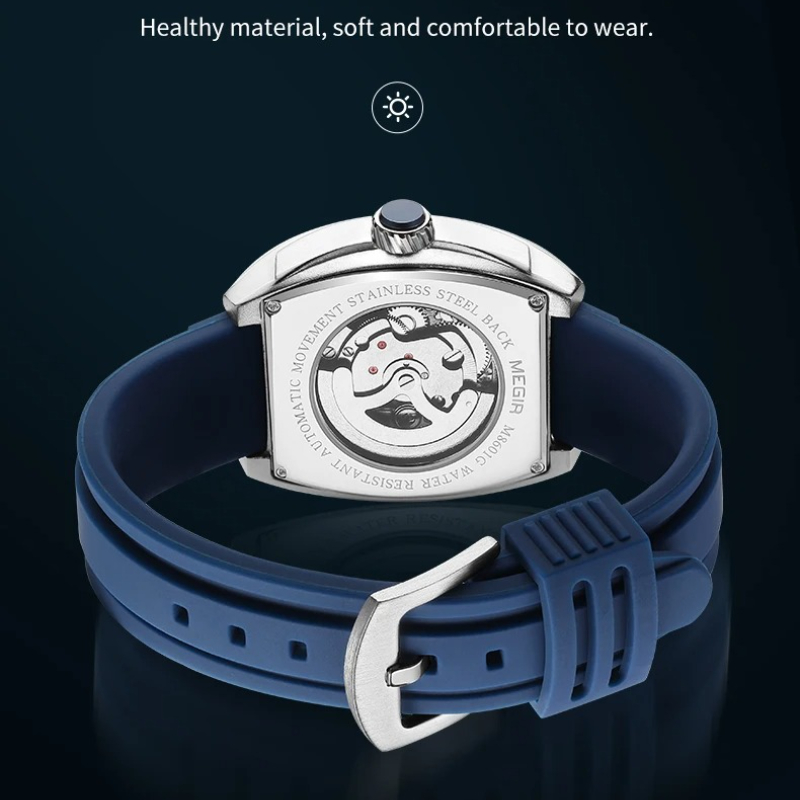 MEGIR 8601 Fashion Men Automatic Mechanical Watches Skeleton Luxury Luminous Waterproof Casual Wristwatches for Man Reloj Hombre