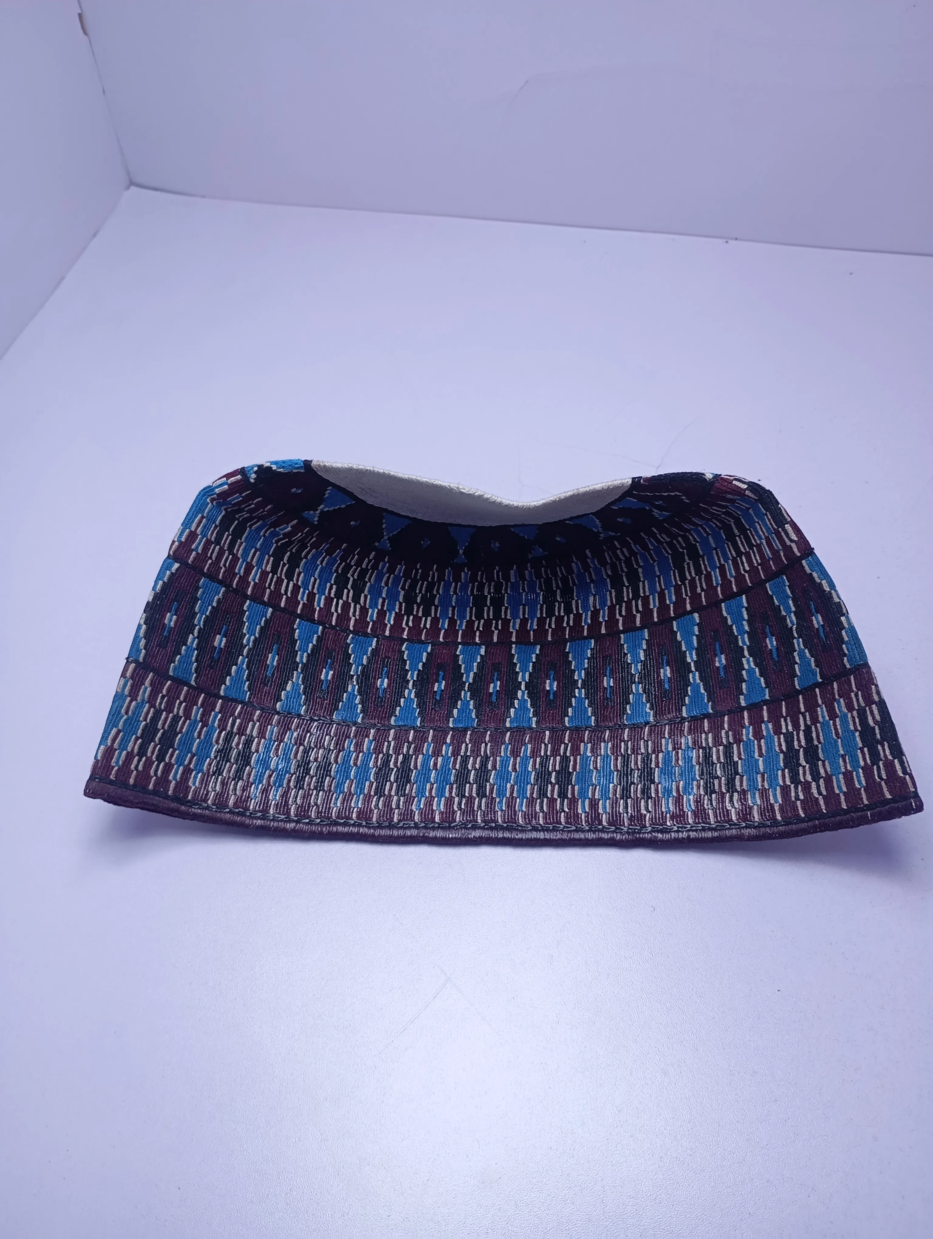 Original Handwoven Hausa Fulani Zawa Cap – Bangol Kindei Bama Style | Men’s Knitted Maiduguri Cap Sizeof 23 