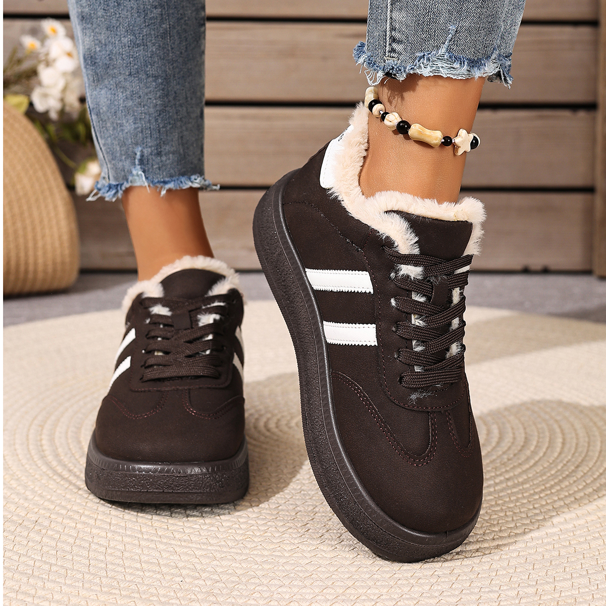 2025 Winter New Women's Fleece Casual Shoes Comfortable Warm Waterproof Skid-proof Sole Free Shipping Women's Shoes