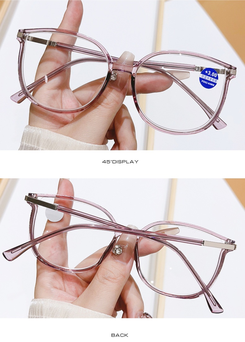 New Fashionable Reading Glasses Anti Blue Light Presbyopia Glasses Men Women Large Frame Presbyopia Glasses Casual Eyeglasses