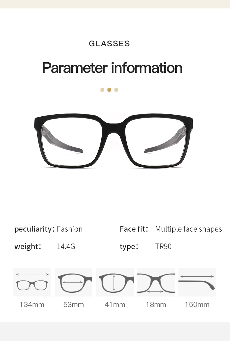 JMISUS Custom Men Prescription Sports Glasses TR90 Square Frame with Blue Light Filter Lenses for Computer Work and Screen Use