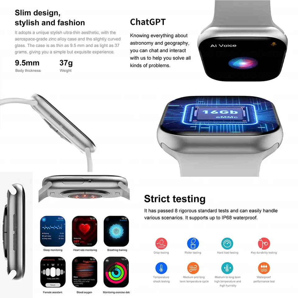 2025 GPS Smart Watch Series 10 For Apple Watch 10 Memory Music Video Bluetooth Call Waterproof NFC Smartwatch For Android IOS