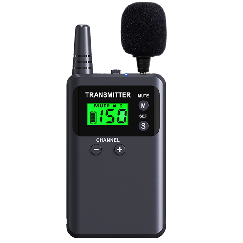 2.4G Wireless Whisper Tour Guide System Portable Audio Transmitter Receiver for Travel Agency Excursion Museum Conference
