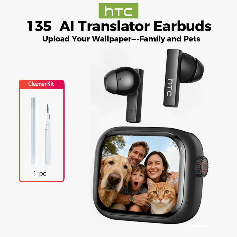 【Custom Wallpaper】HTC NE40 Earphones Bluetooth V6 TWS Sports AI Translator Earbud Noise Reduction Wireless Headphones With Mic