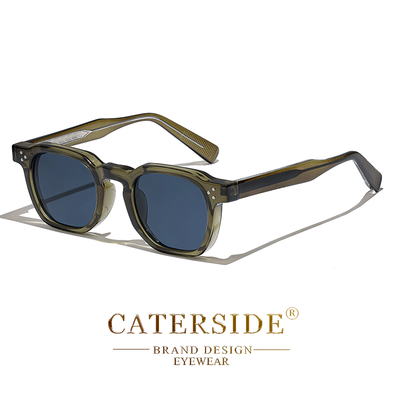 CATERSIDE Fashion Men Sunglasses Small Frame Square Personalized Design Sun Glasses Women Travel Party Business Festival Gift