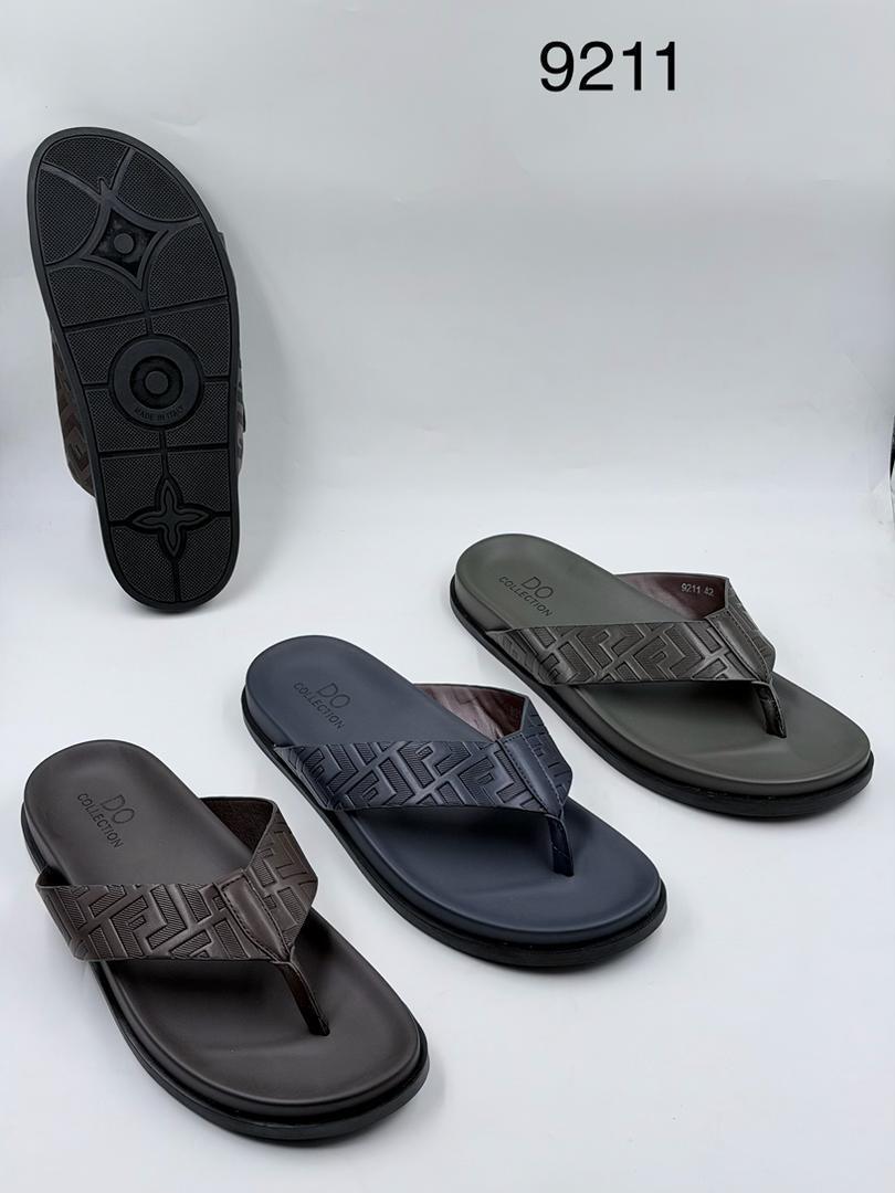 Men's Premium Leather Flip-Flops - D-square