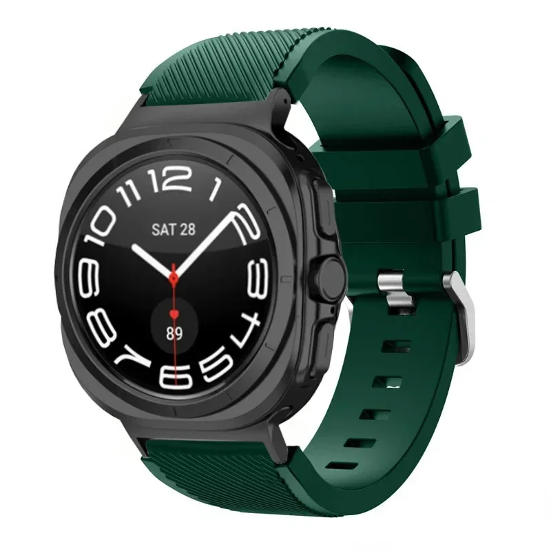 sports soft Silicone Strap For Samsung Galaxy Watch Ultra 2025 47mm breathable band For Samsung Watch 8 40mm 44mm 8 Classic 46mm