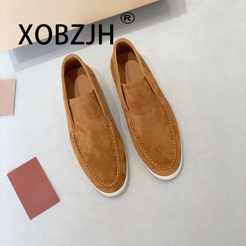 No Logo-Luxury Designer Warm Winter Boots 2025 New Men's Suede Leather Winter Trends Casual Flat Shoes Comfort Walking Shoes