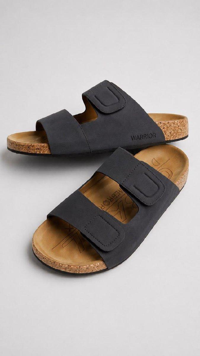 Olive Green Suede Slide Sandals with Cork Sole