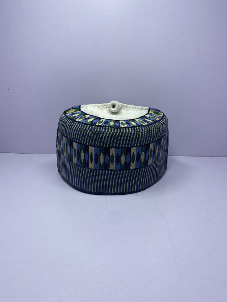 Green Rawaram – Hausa/Fulani Cap, Kufi, Handwoven Cap, Zawa