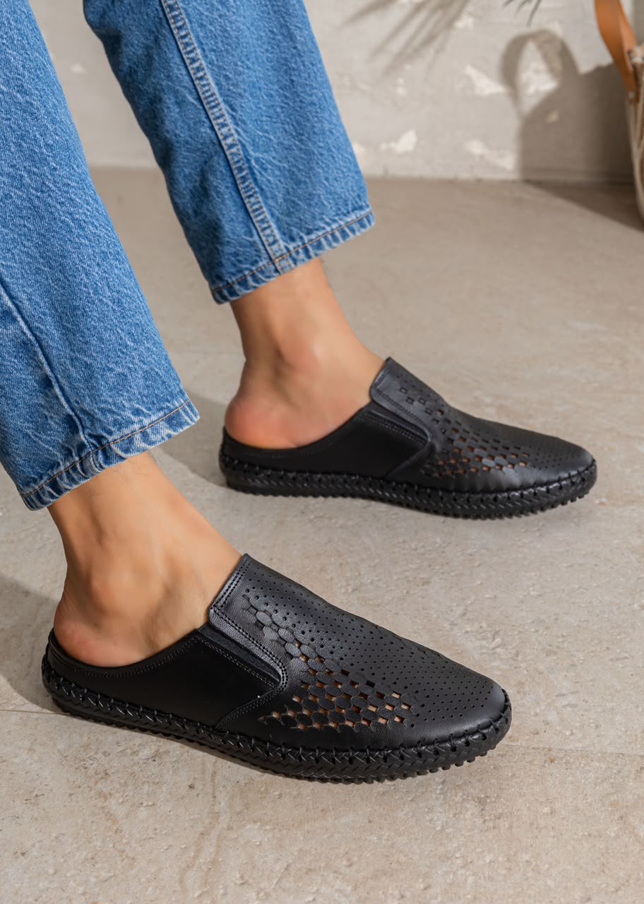 Number One Perforated Leather Slip-On Shoes
