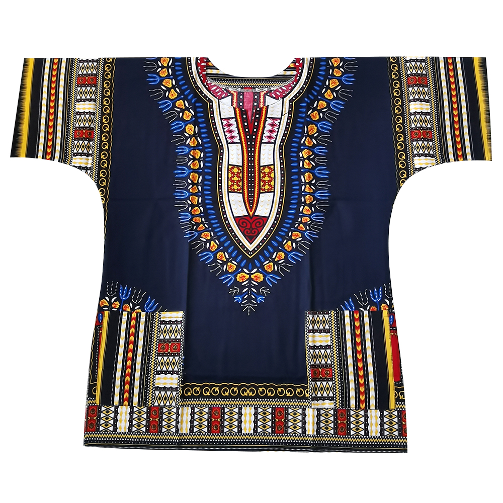 (Fast shipping) New fashion design african traditional printed 100% cotton Dashiki T-shirts for unisex (MADE IN THAILAND)