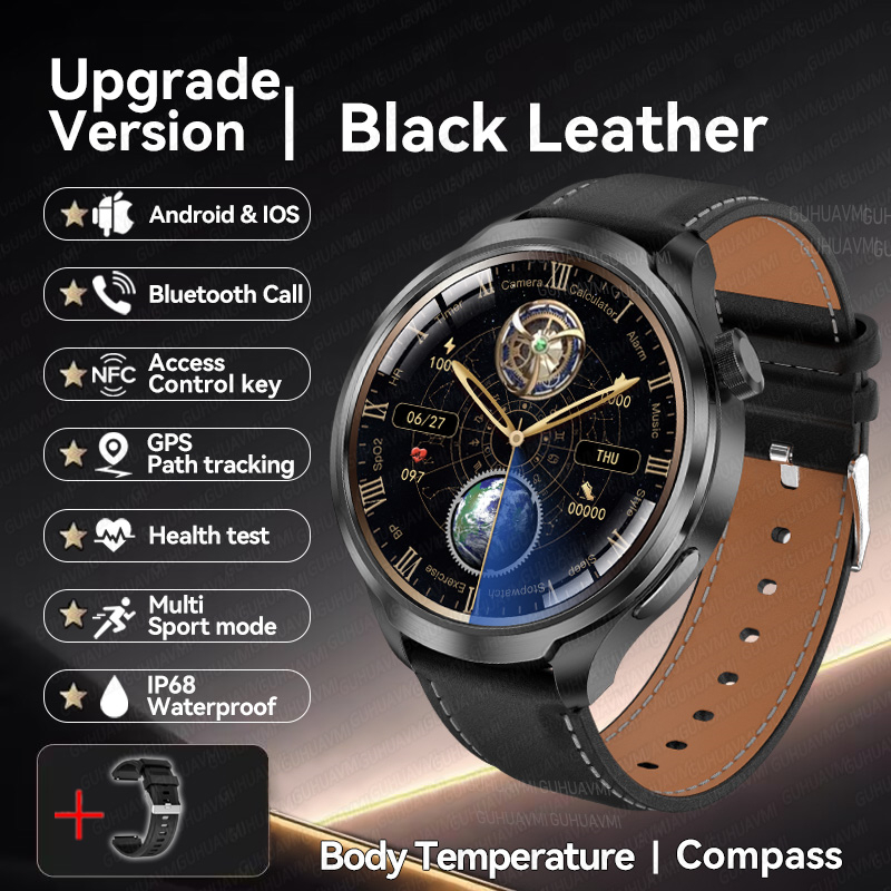 NEW GPS Outdoor fitness NFC Smart Watch Men 1.85 Inch AMOLED Screen  Bluetooth Call IP67 Waterproof Man Smart Watches Man 2025