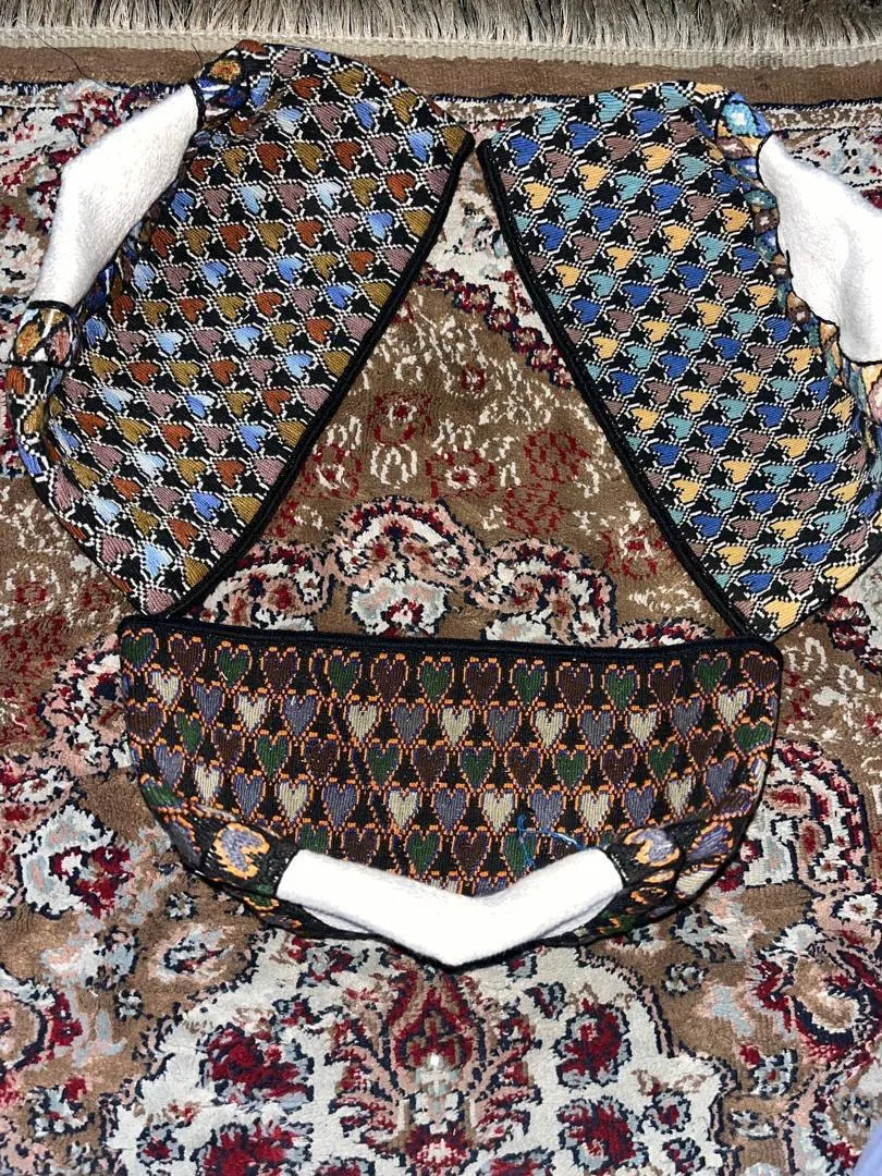 Handwoven Patterned Cap with Embroidered Design