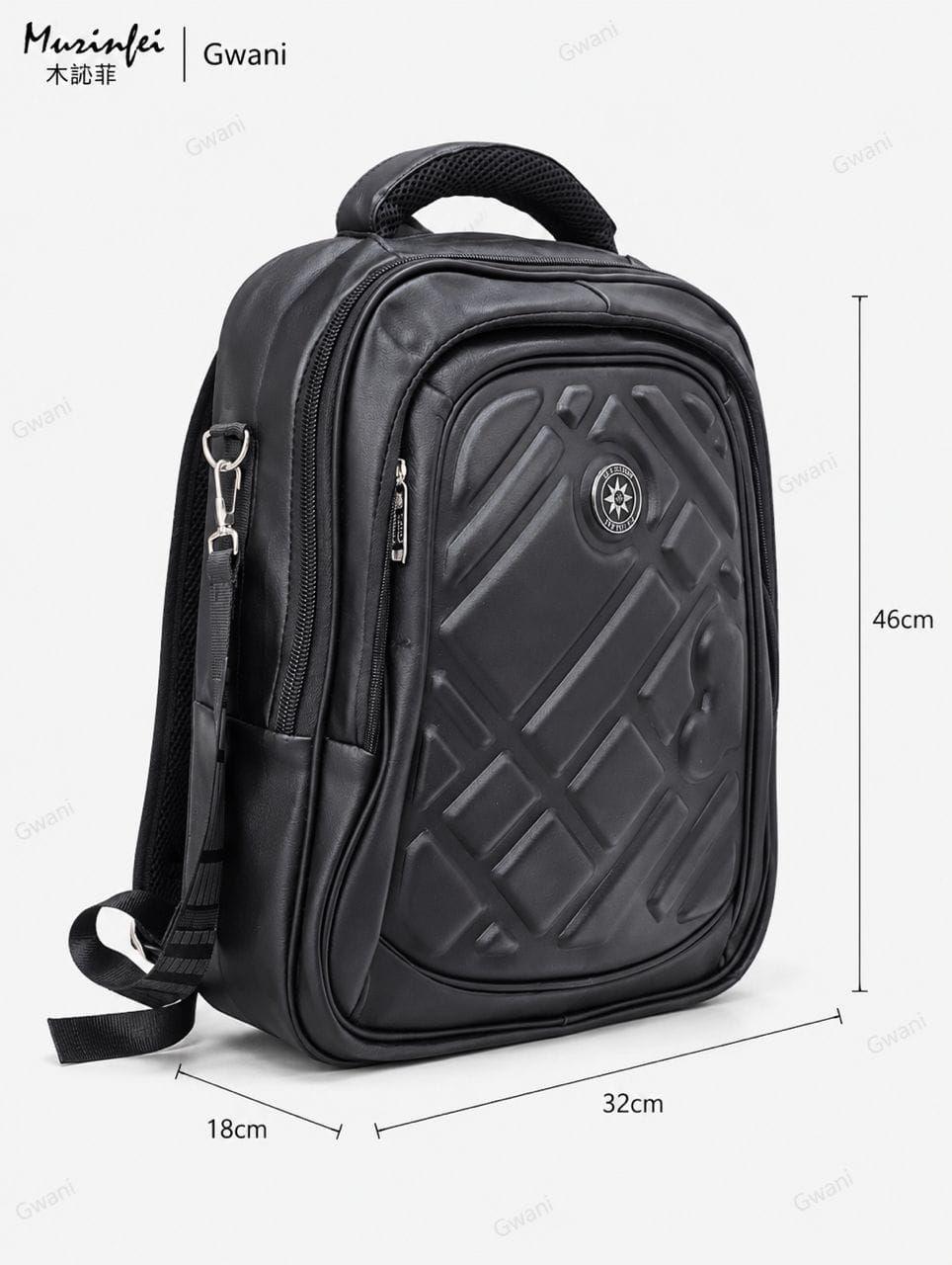 CAT Brand Blue Backpack with Yellow Accents