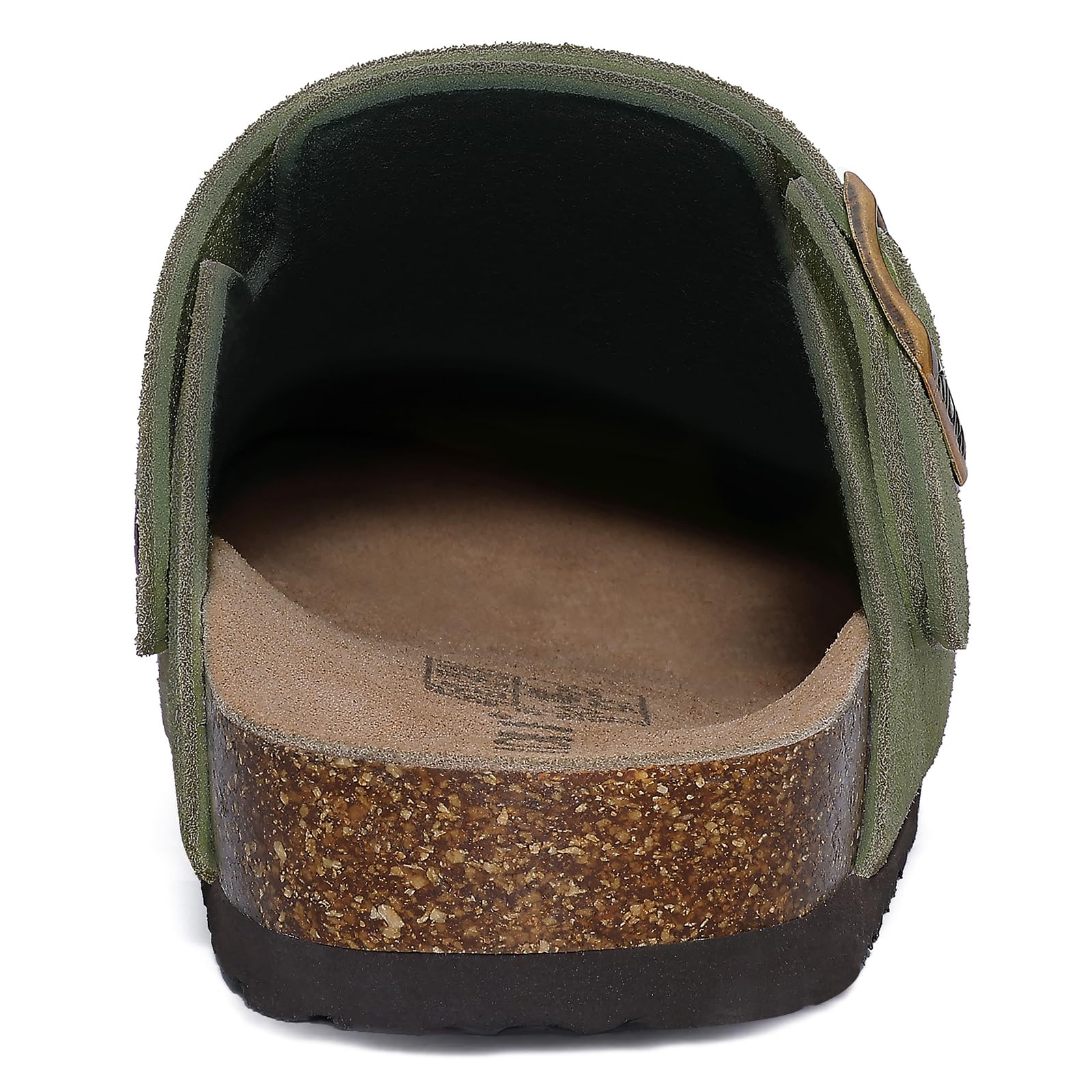 Asgard Women's Genuine Leather Clogs Soft Cork Footbed Cow Suede Mules With Adjustable Strap Fashion Comfort Slip on Slippers