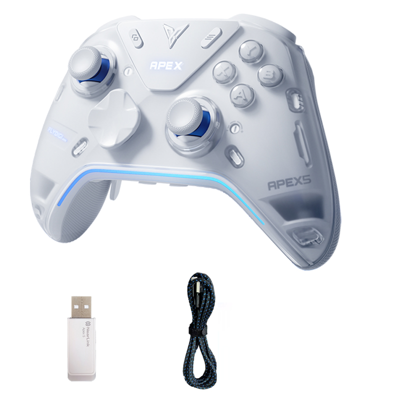 Flydigi apex 5 controller gamepad wireless gamepad for pc /Switch/Phone/TV/tablet computer,charging dock with Cool RGB screen