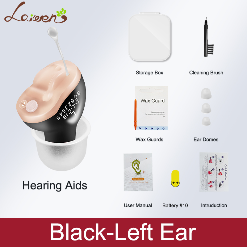 Hearing Aid Invisible Adjustable Wireless Hearing Aids Mini CIC Left/Right Ear Sound Amplifier For Adults Elderly Severe Loss