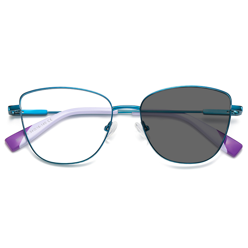 VKYEE Women Photochromic Anti Blue Light Reading Glasses Myopia Hyperopia Prescription Color Change Optical Eyeglasses PFD3032