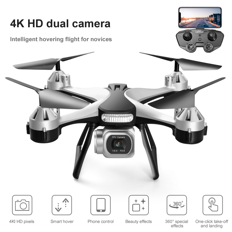 Mini Drone 801 Professional 4K HD Movie Grade Resist strong winds Toy Aircraft for Children Popular Small Quadcopter with Camera