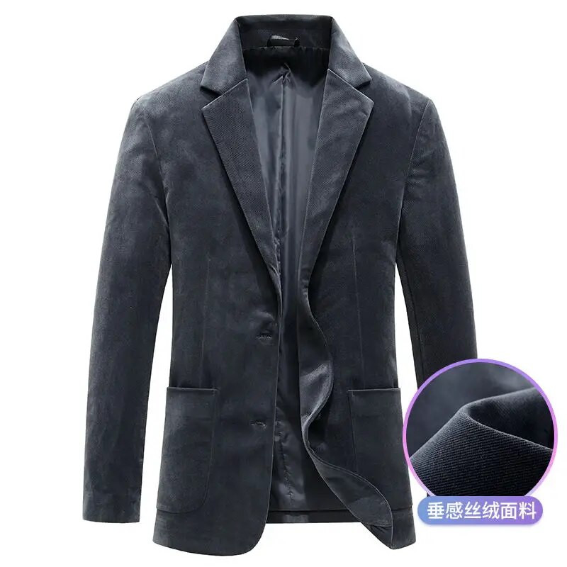 Spring and Autumn Men's Suit Plaid Dark Flower Casual Suit Business Professional Youth Work Dress Single Breasted Loose Suit