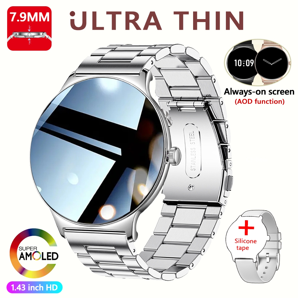 For Huawei Xiaomi New Ultra Thin Smart Watch Women Screen Always Display Time Sports Bracelet Bluetooth Call Fashion Smartwatch