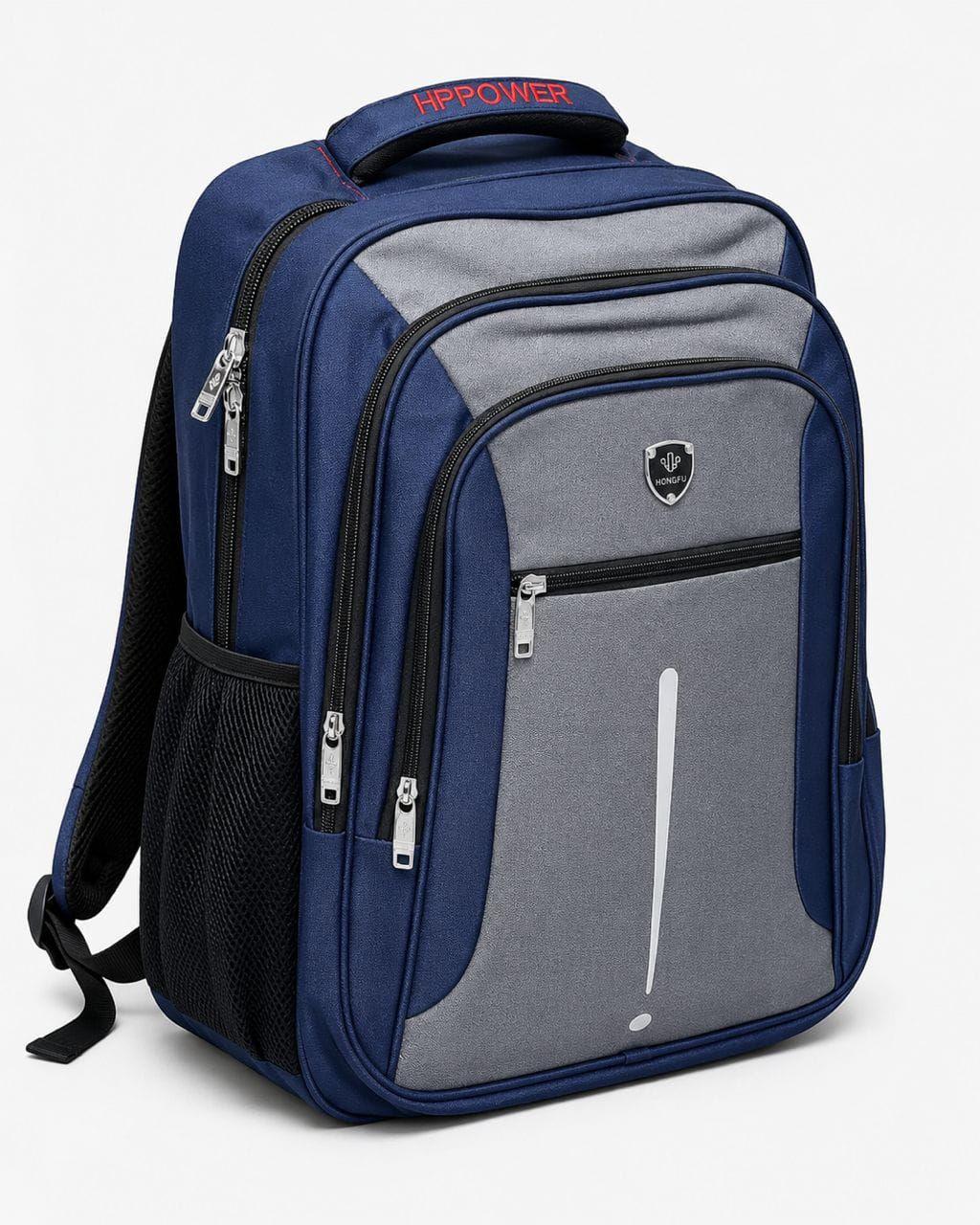 CAT Brand Blue Backpack with Yellow Accents