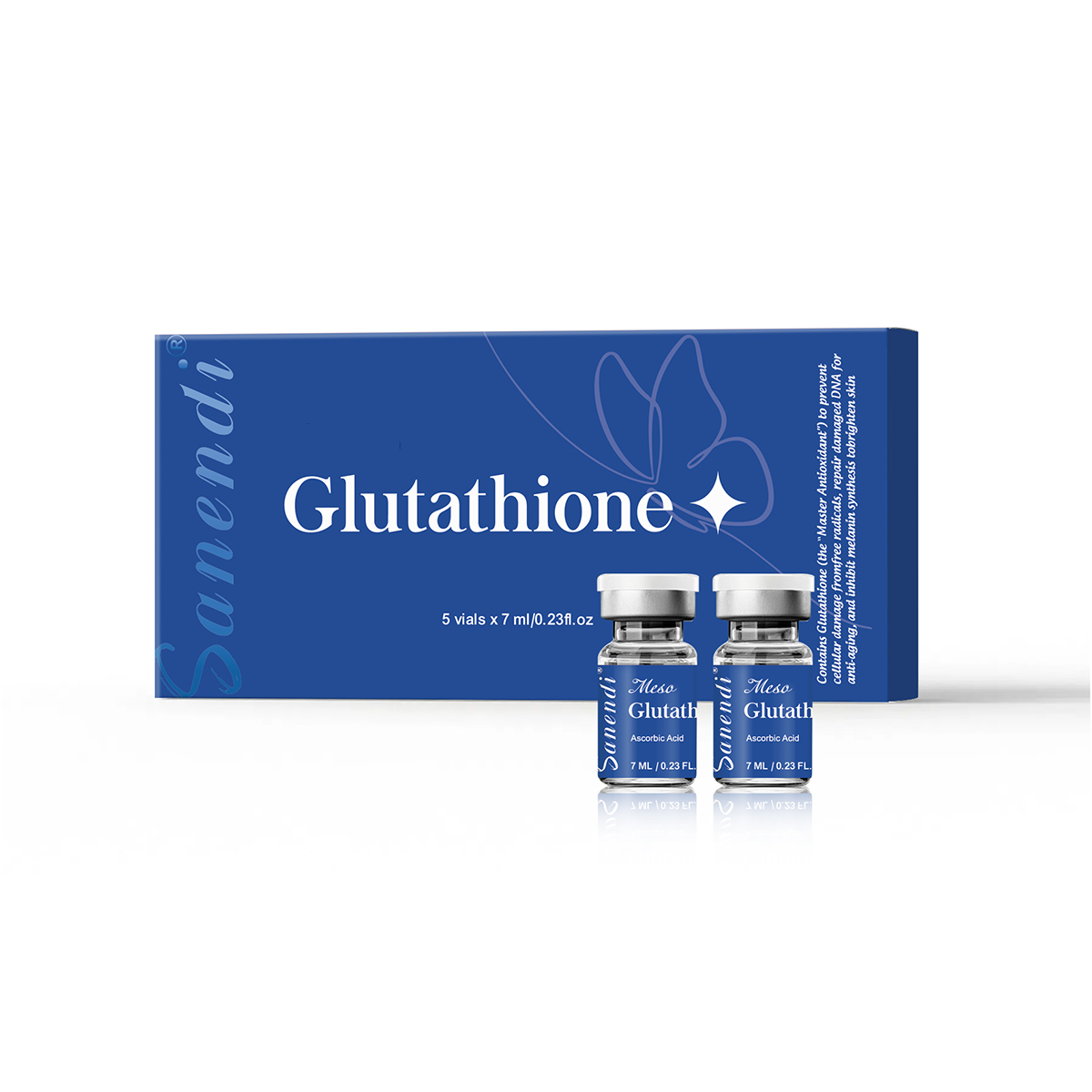 Sanendi PDRN Salmon DNA Serum for Facial Dr.Pen Hydro Glow Vitamin C Skin Booster Brighten Korean Skincare Hydration 7ml*5