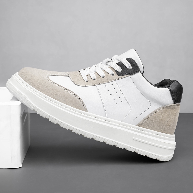 2025Mens Elevator Shoes Height Increase Invisible 6/ 8cm Sports Sneakers Elevate Taller Lift Leather Shoes