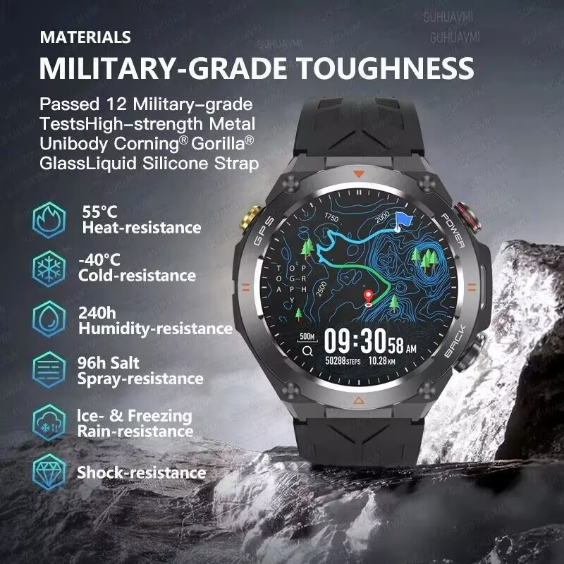 2025 New For Xiaomi GPS Sports Smart Watch Men Waterproof Fitness Trackr Bluetooth call 650Mah Battery Smartwatch Woman Bracelet