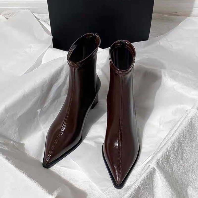 Chelsea Ankle Boots Basic High Heels Boots 2025 Women Fashion Pointed Toe Shoes Women Band Non-slip Comfortable Boots 222