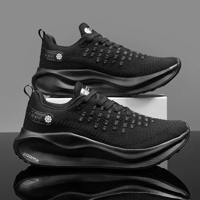 New MenSneakers Mesh Comfort Running Carbon Plate Cushioning Sports Training Lightweight Rebound Versatile Running Shoes