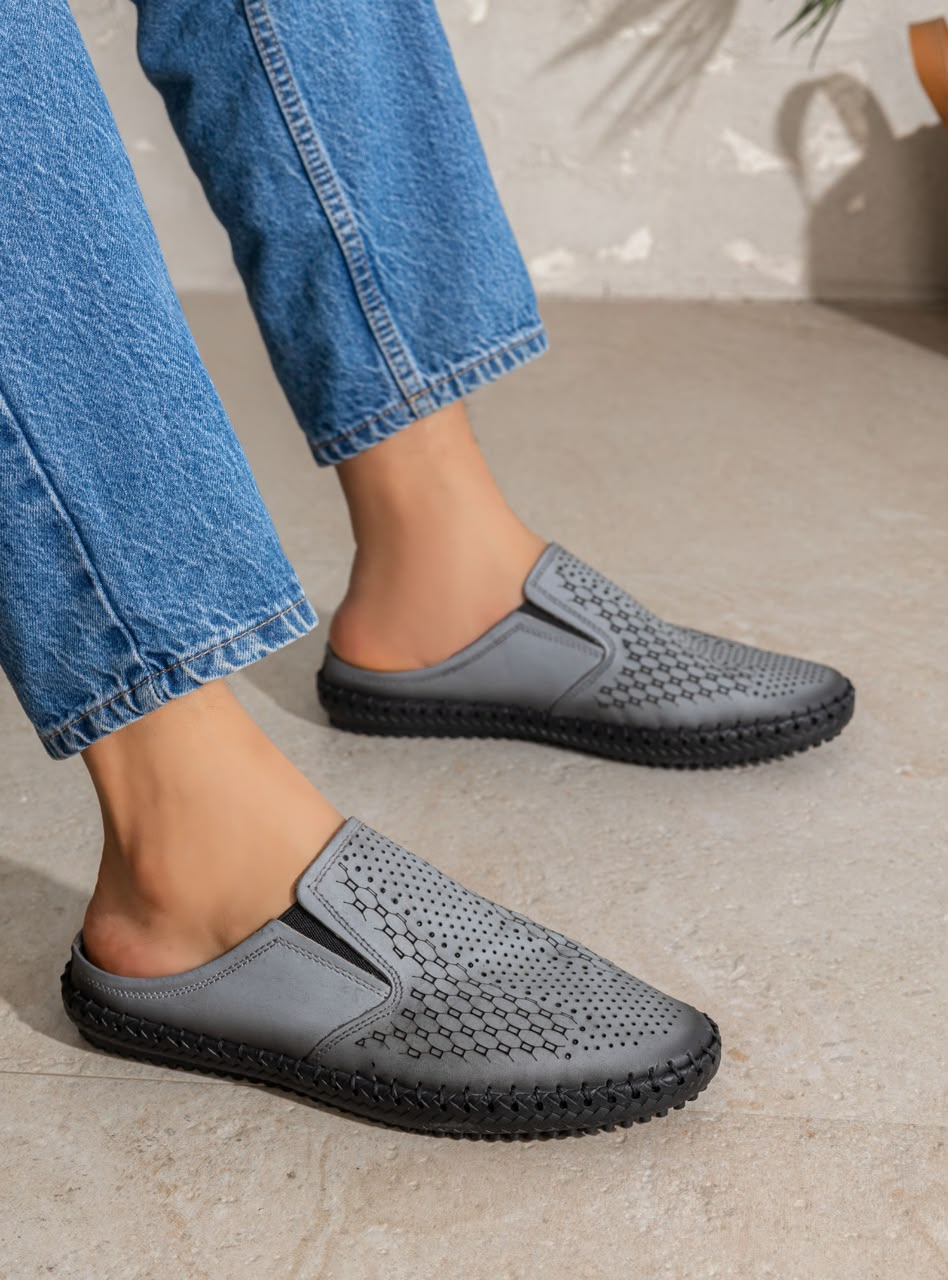 Number One Perforated Leather Slip-On Shoes