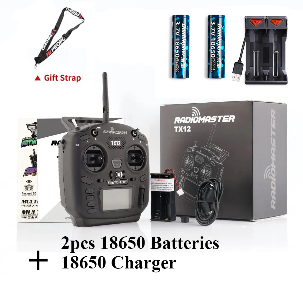 RadioMaster TX12 MKII ELRS EdgeTX OpenTX FCC LBT M2 16CH Hall Gimbals Multi-Module Compatible Radio Control Transmitter
