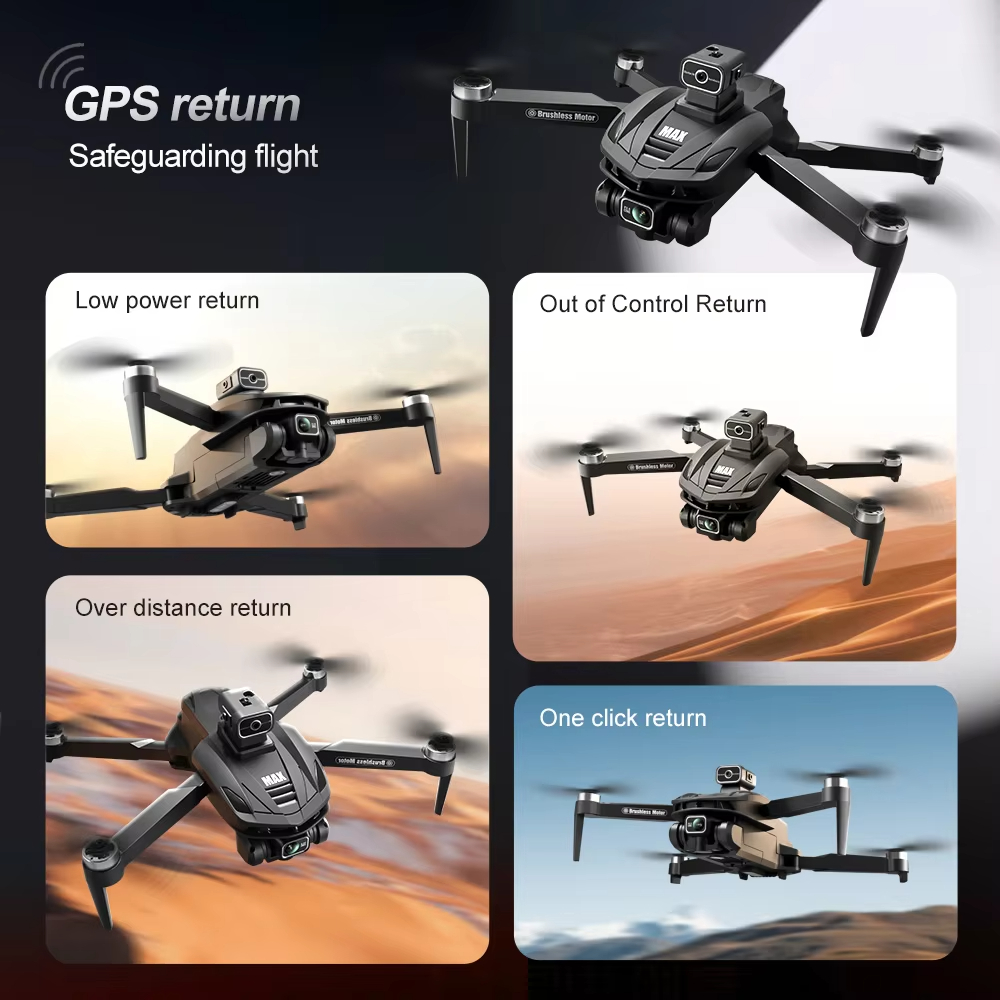 V168 MAX GPS Drone Professional 8K Camera Aerial FPV Brushless Avoiding Obstacle with Large Screen Remote Control Folding Drones