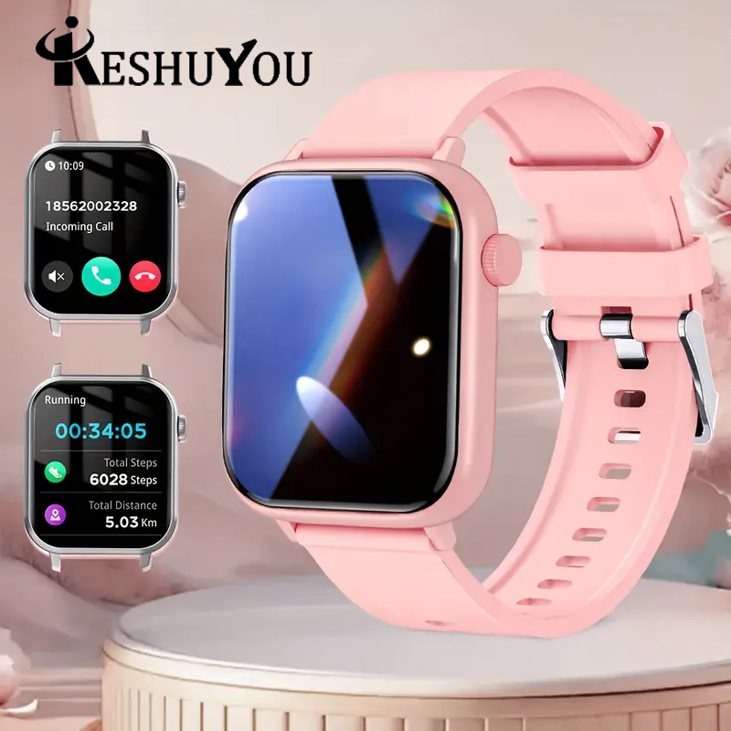 KESHUYOU 2025 New Smart Watch Bluetooth Talk Heart Rate Monitor Sports Health IP68 Waterproof Men Women smartwatch Holiday Gifts