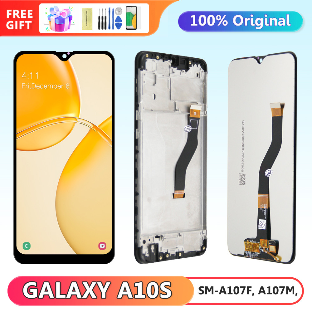 6.2'' A10S Display Screen Replacement, for Samsung Galaxy A10s A107 A107F Lcd Display Touch Screen Digitizer with Frame Assembly