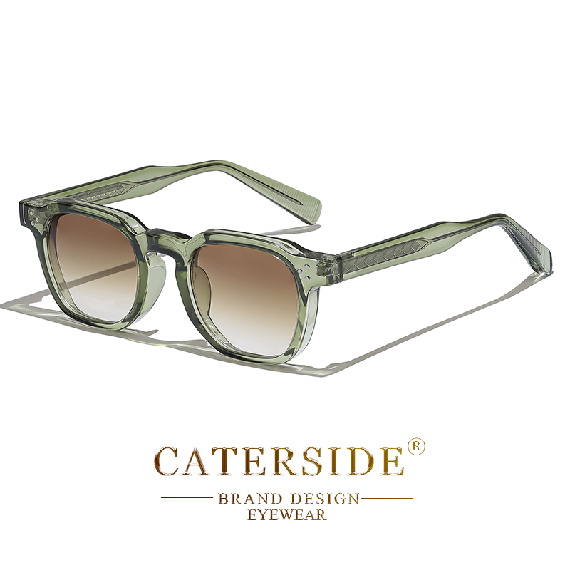 CATERSIDE Fashion Men Sunglasses Small Frame Square Personalized Design Sun Glasses Women Travel Party Business Festival Gift