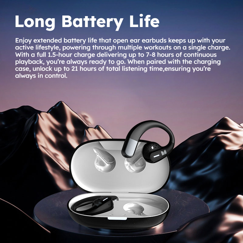 Monster AuraFit X02 Open Ear Bluetooth 5.4 Earphones 360° Stereo Sound Air Conduction Headphones OWS Bluetooth Ear Hook Ear Buds