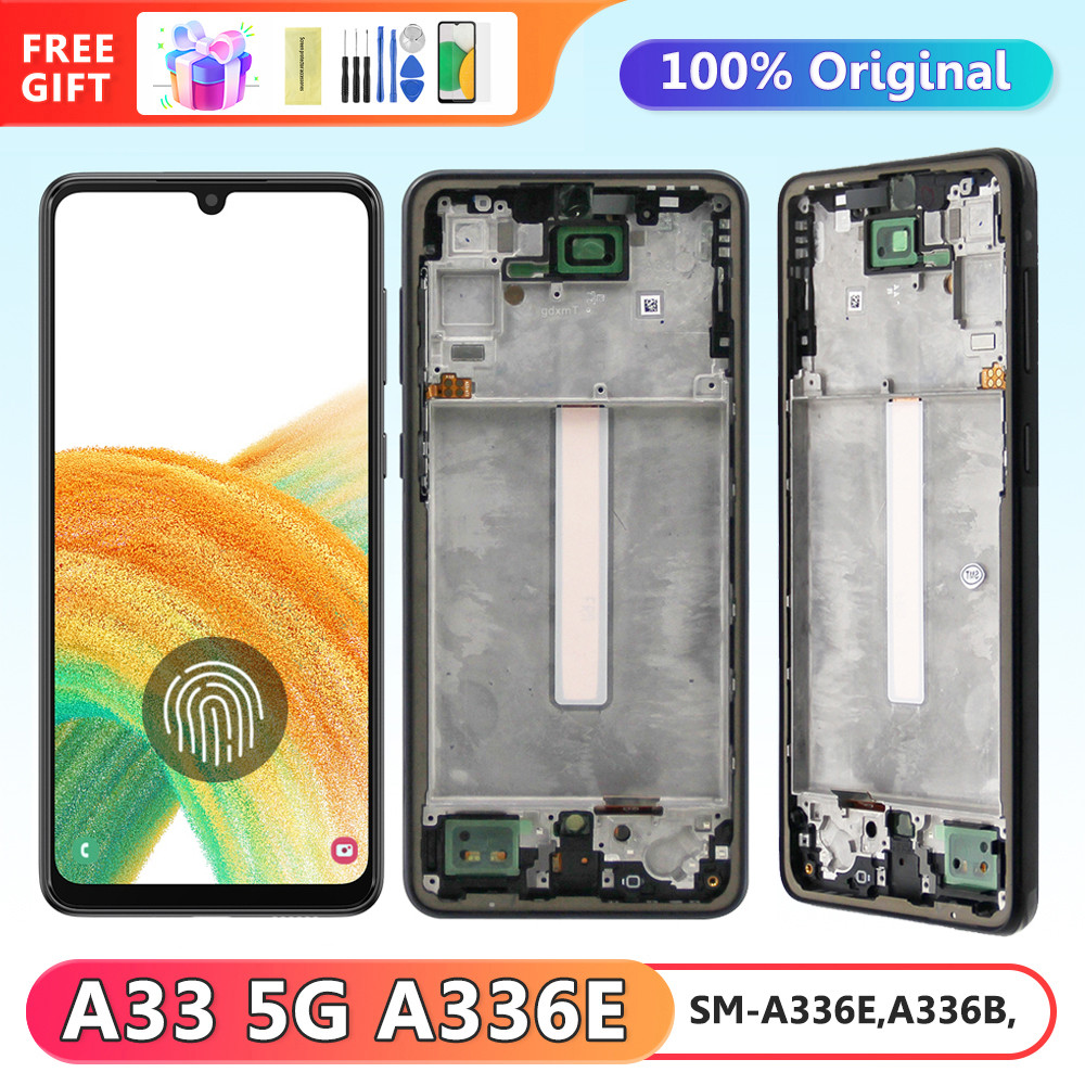 Super Amoled Display Screen for Samsung Galaxy A33 5G A336 A336E A336B Lcd Display Touch Screen Digitizer Assembly Replacement