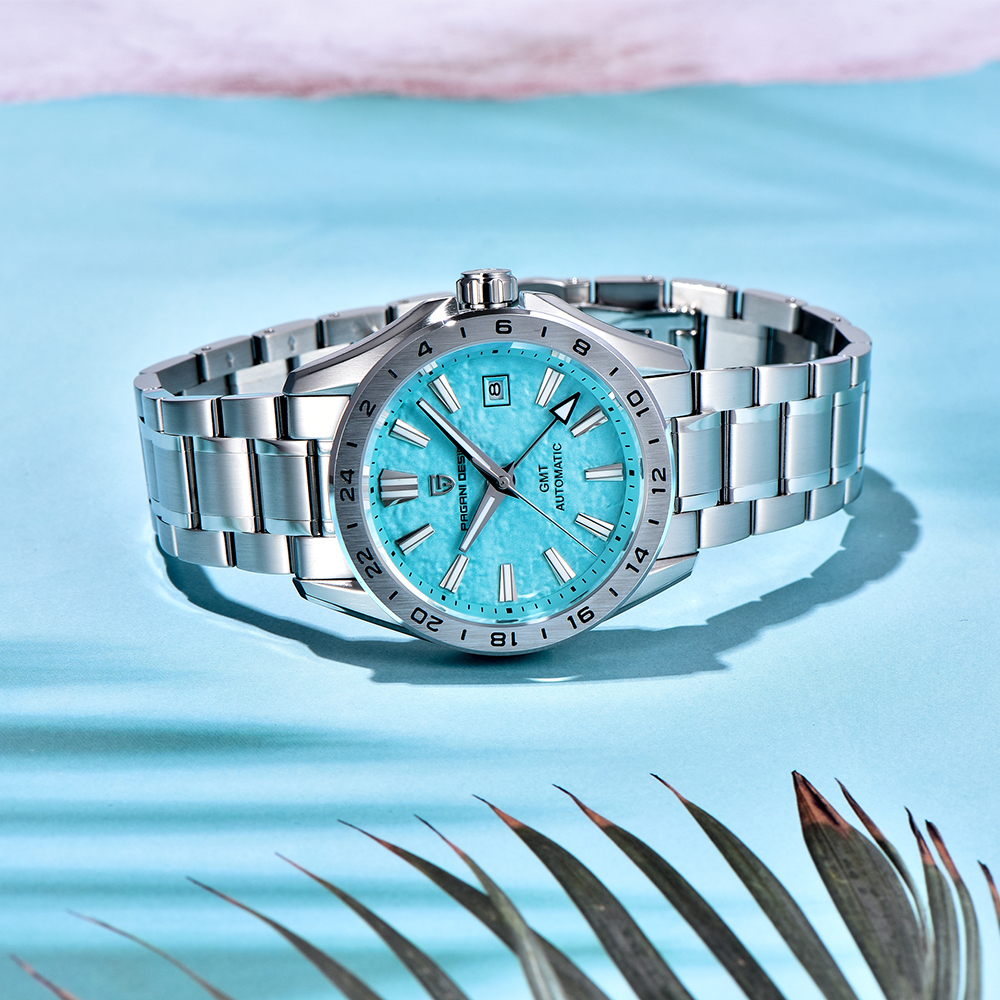 PAGANI DESIGN New Brand Luxury Mechanical Automatic Watch StainlessSteel Waterproof luminous Watch Date WaveDial watches for man