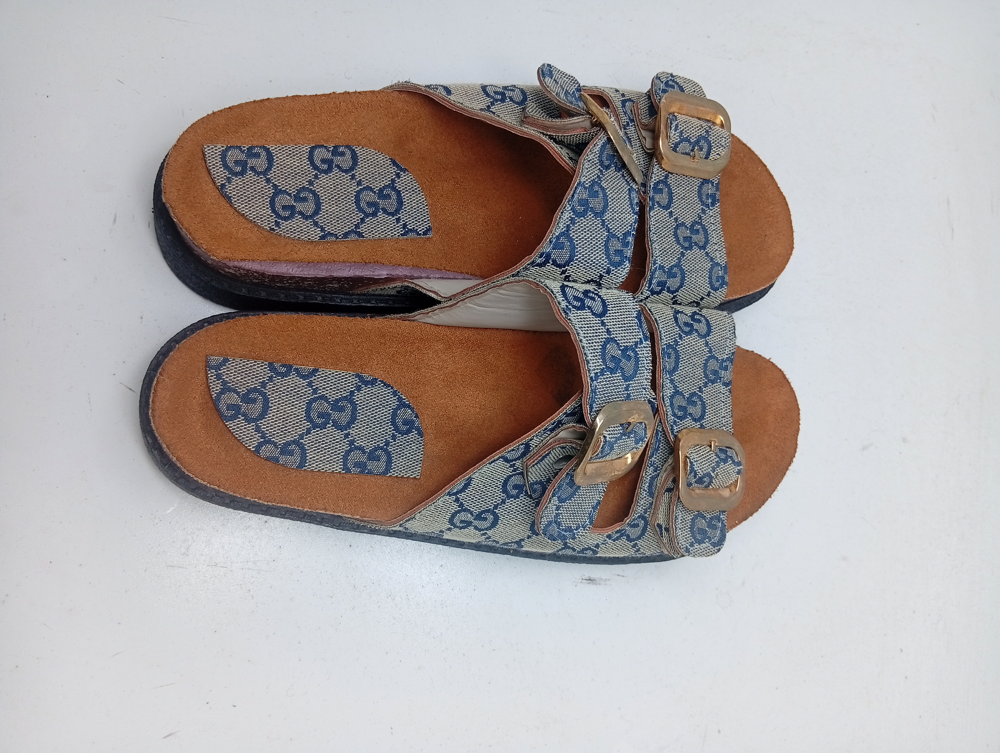 Gucci-Style Monogram Men's Sandals