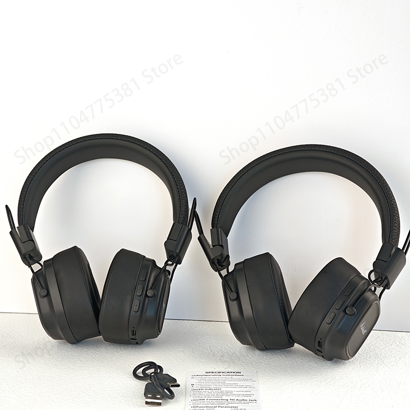 2025 New Marshall BT10 Wireless Bluetooth Headphones Noise Cancelling Earphone Over Ear Stereo Sound Game Business Sport Headset