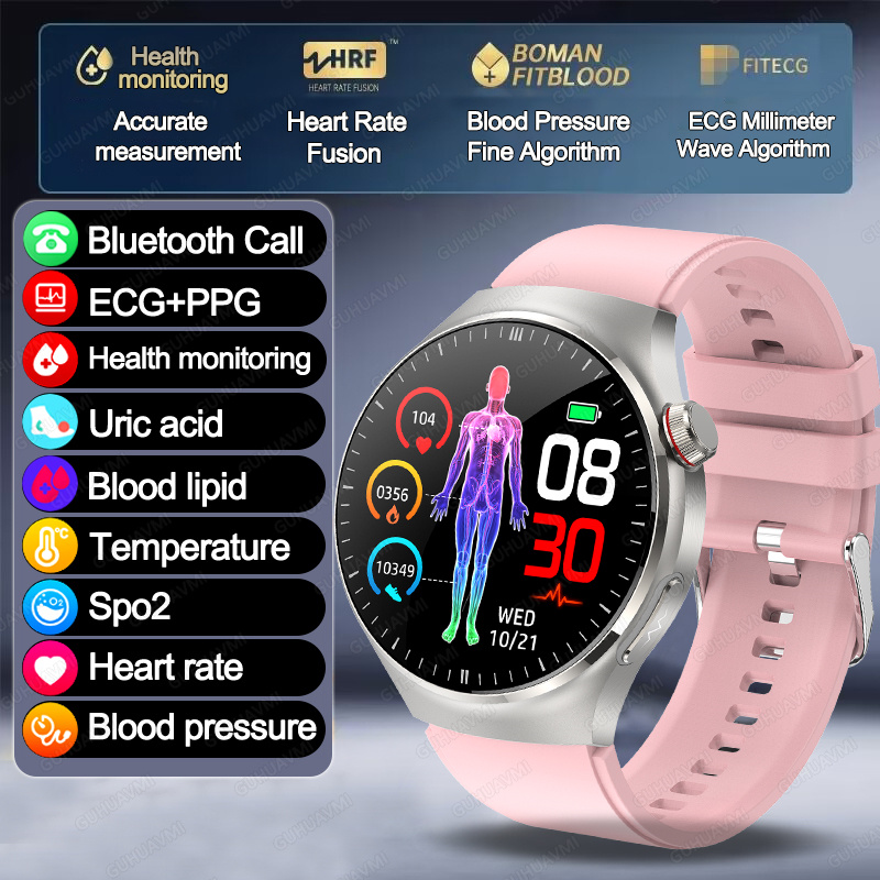 2025 New GT5 Pro Micro examination Health SmartWatch Sapphire AMOLED Screen ECG+PPG Blood fat Uric acid Organ monitor smartwatch