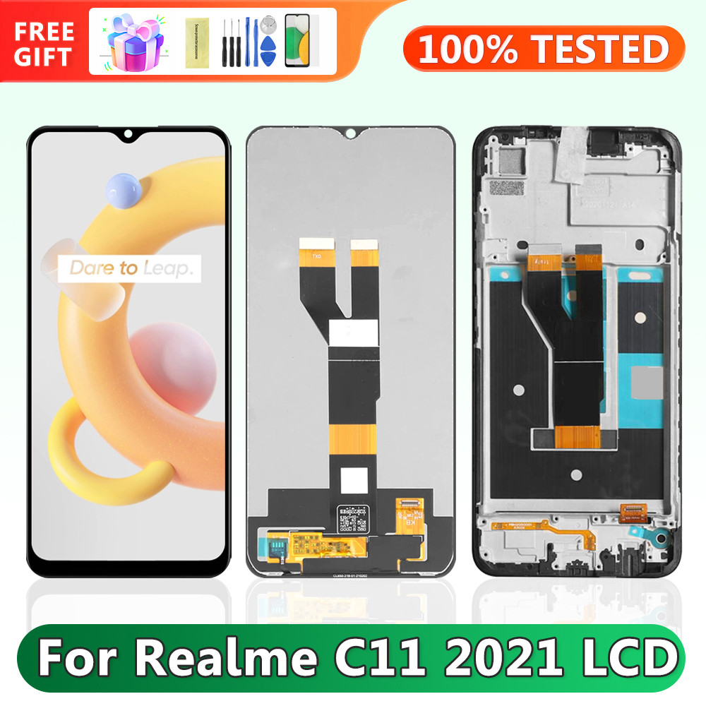 6.52" Realme C11 2021 Screen Replacement, for Oppo Realme C11 2021 RMX3231 Lcd Display Digital Touch Screen with Frame Assembly