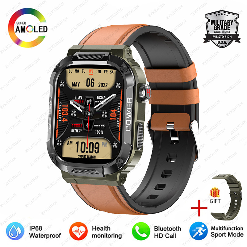 2025 New For Xiaomi Military Smart Watch Men Waterproof Outdoor Sports Fitness Tracker Health Monitor 2.10" BT Call Smartwatch