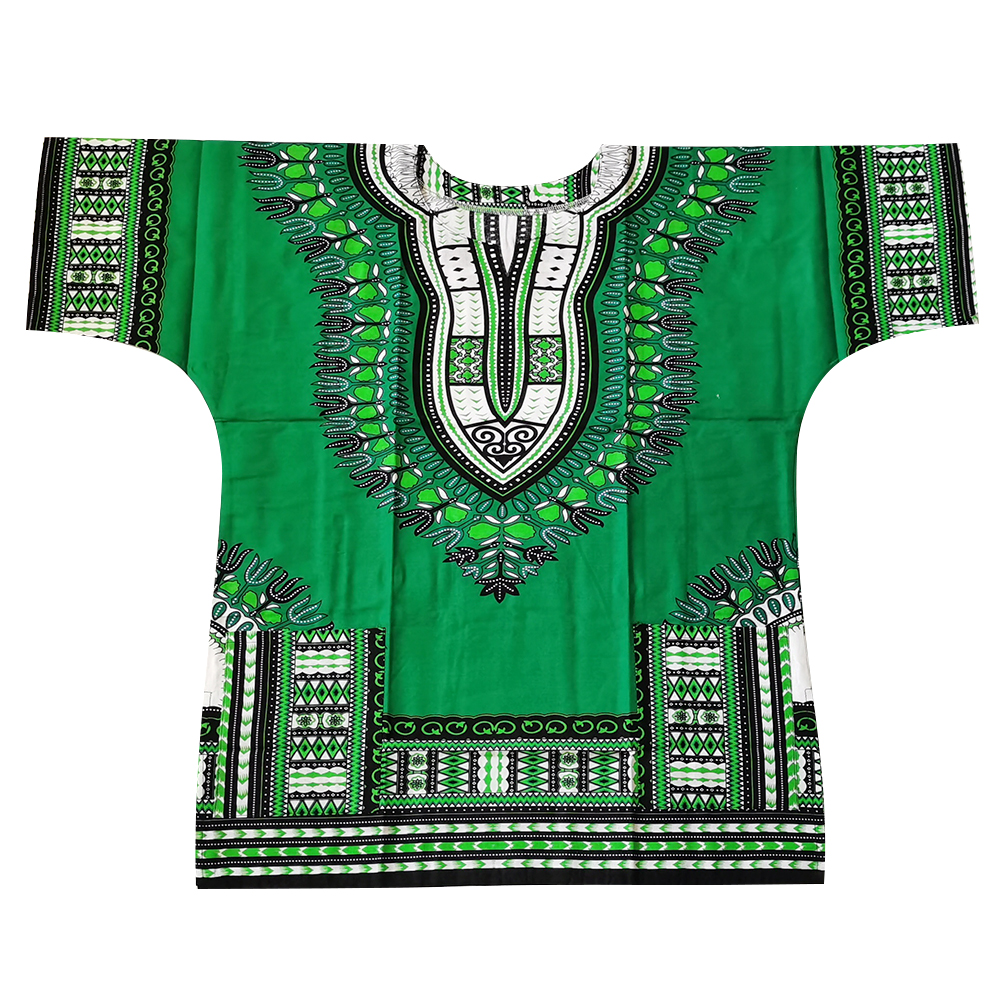 (Fast shipping) New fashion design african traditional printed 100% cotton Dashiki T-shirts for unisex (MADE IN THAILAND)