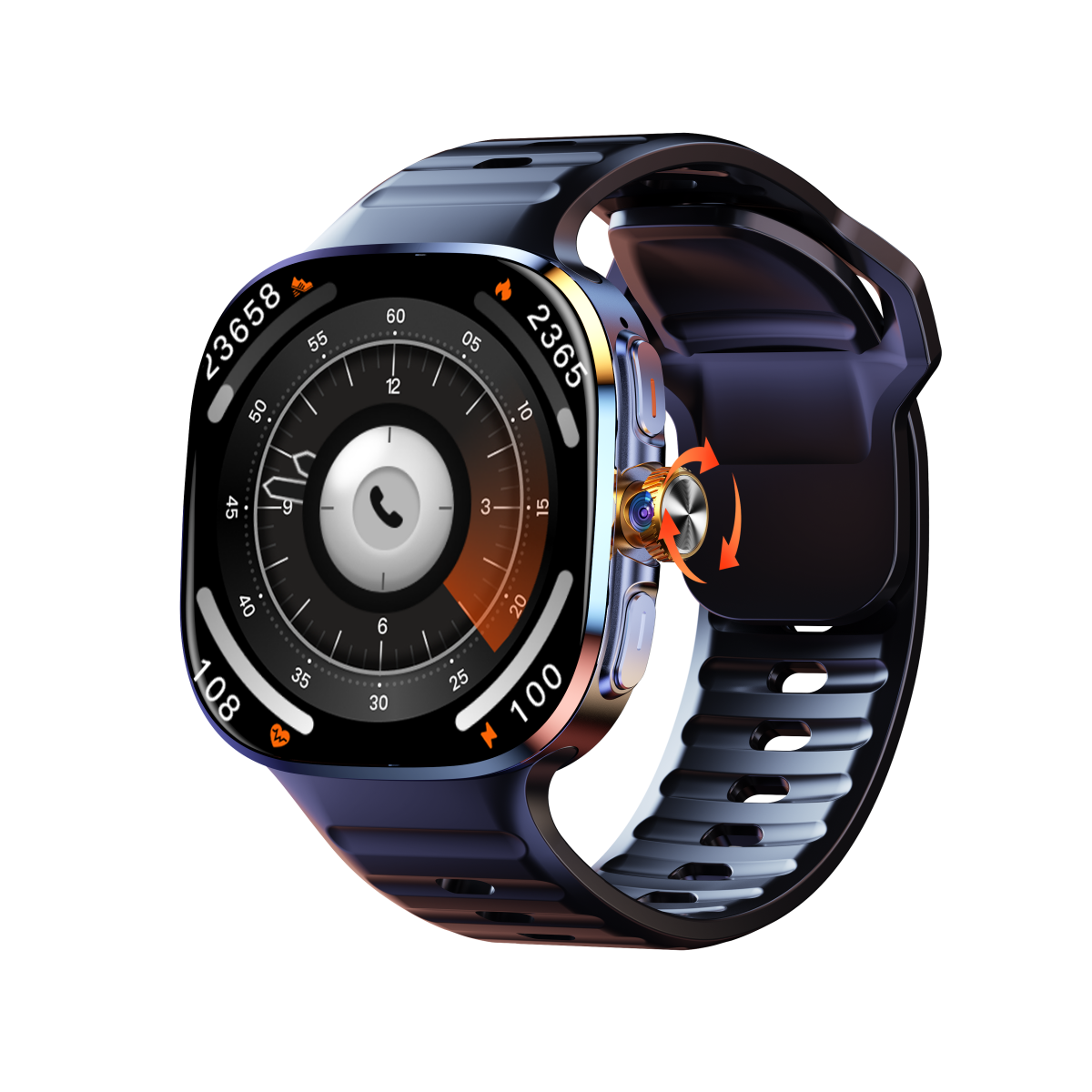 5G Celluler Version Smartwatch M99 Android Smart Watch With 190° Rotary Camera NFC Compass IP67 Waterproof Google Play Store