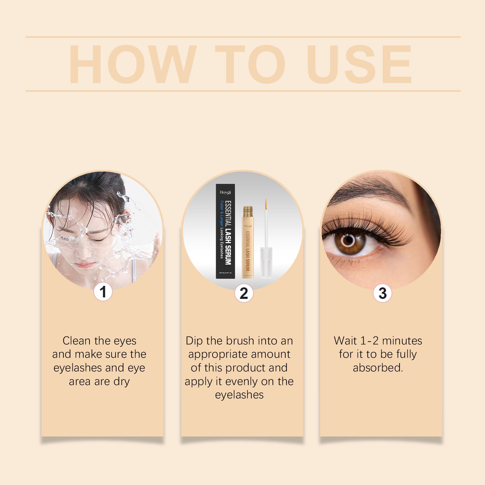 Fast Eyelash Growth Serum Natural Eyelash Enhancer Longer Fuller Thicker Curling Lash Treatment Eye Care Products Makeup