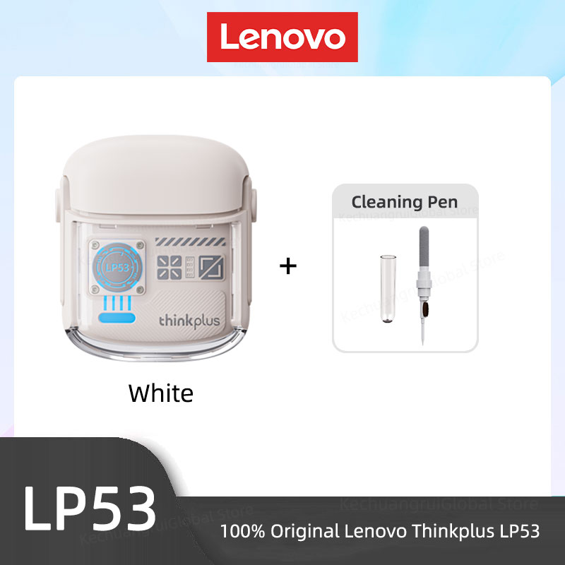 Lenovo LP53 Wireless Bluetooth 5.4 Earphones Mechanical Design Gamer Headset TWS Noise Reduction Sports Earbuds Long Standby New